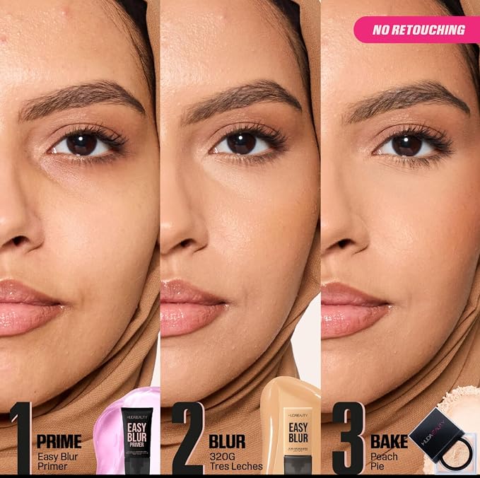 Huda Beauty Easy Blur Natural Airbrush Foundation, Tres Leches,320G