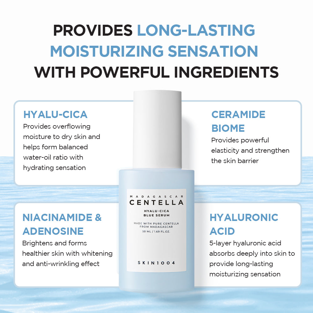 SKIN1004-Madagascar Centella Hyalu-Cica Blue Serum 50ml