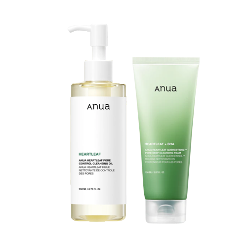 ANUA -Heartleaf Double Cleanse Duo (Foam + Oil)