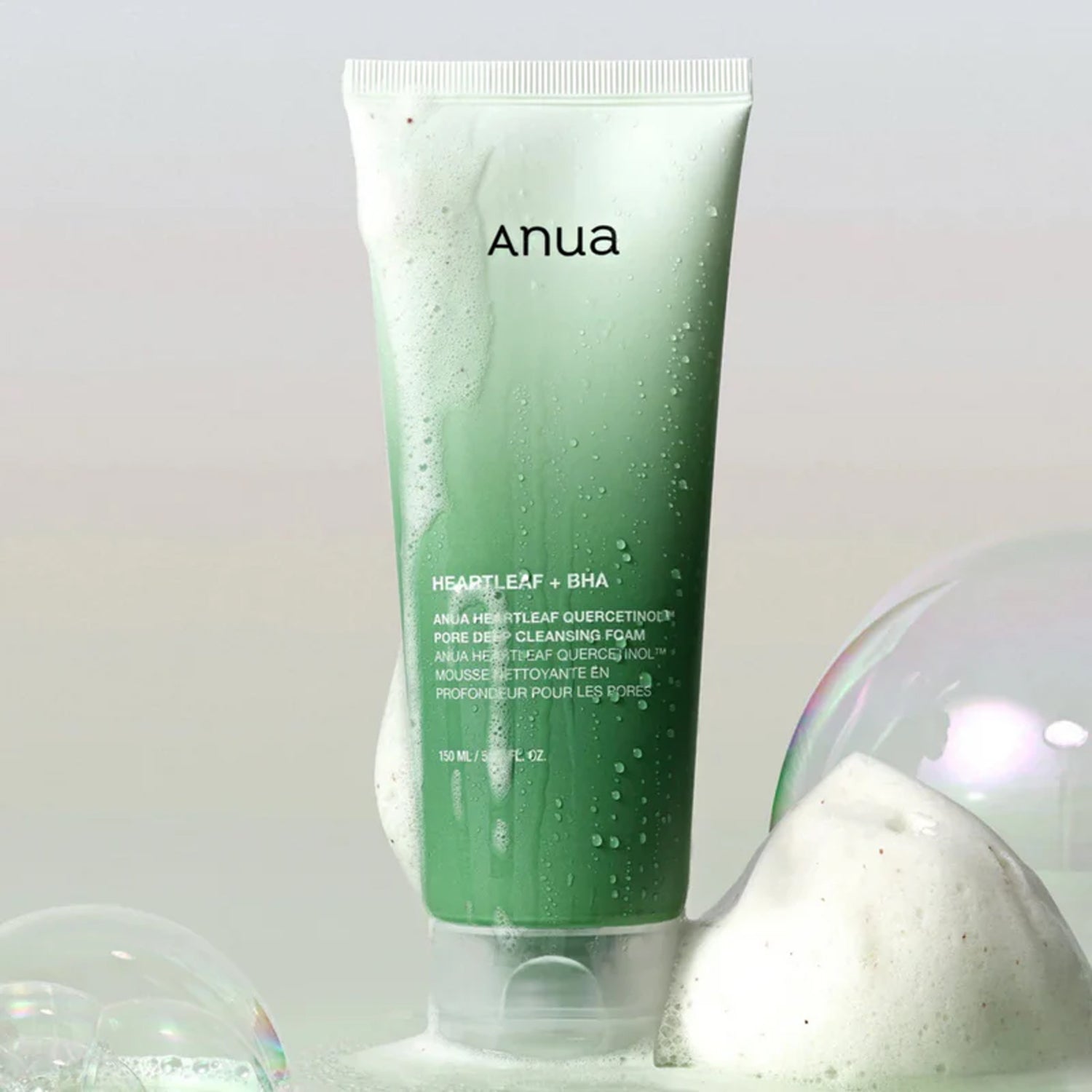 ANUA HEARTLEAFQUERCETINOL PORE DEEP CLEANSING FOAM ( heartleaf+ BHA ) 150 ml
