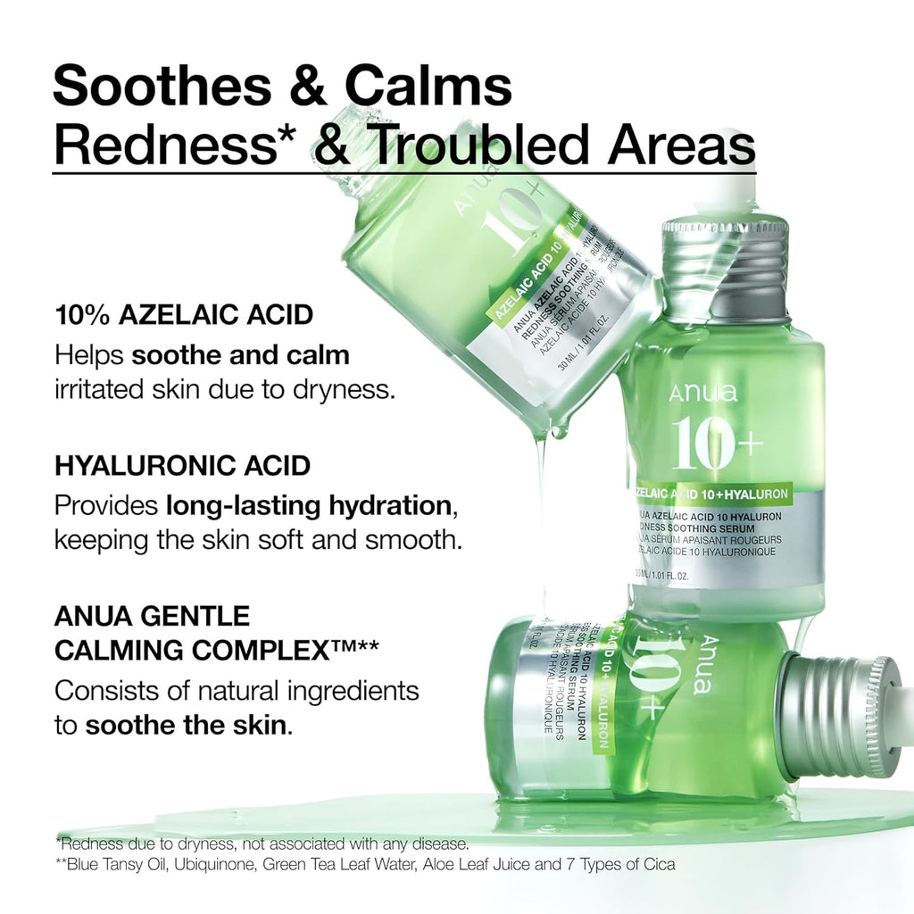 ANUA -Azelaic Acid 10 Hyaluron Redness Soothing Serum 30ml