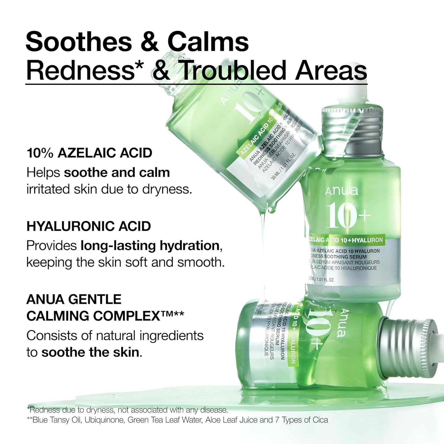ANUA -Azelaic Acid 10 Hyaluron Redness Soothing Serum 30ml